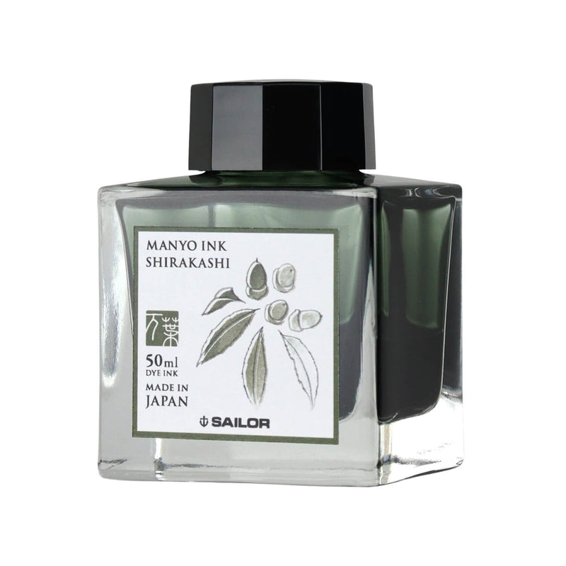 Tintenglas Manyo - Shirakashi 50ml grün