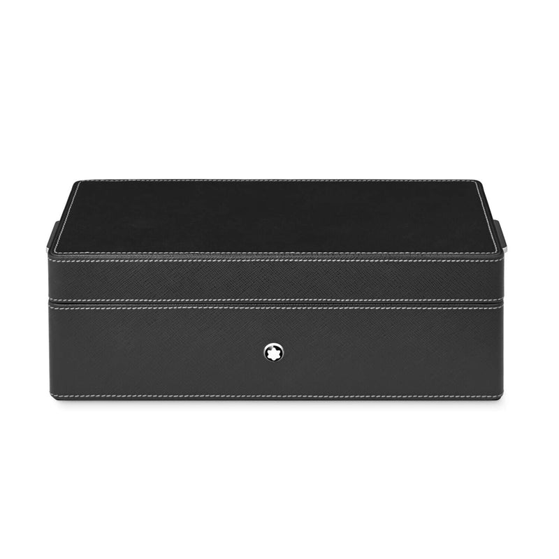 Schreibtischbox Leder schwarz