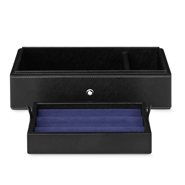 Schreibtischbox Leder schwarz
