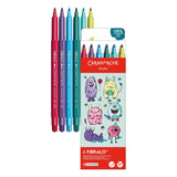FIBRALO™  KAWAII-Set FUNNY MONSTERS mit 6 Filzmalstiften