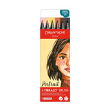 FIBRALO® BRUSH Sortiment PORTRAIT mit 6 Filzmalstiften mit Pinselspitze im Kartonetui