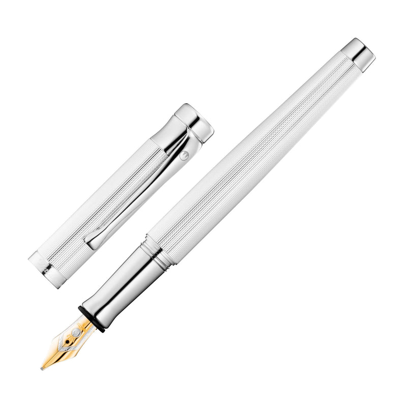 TANGO Korn-Design Füllfederhalter Silber Goldfeder