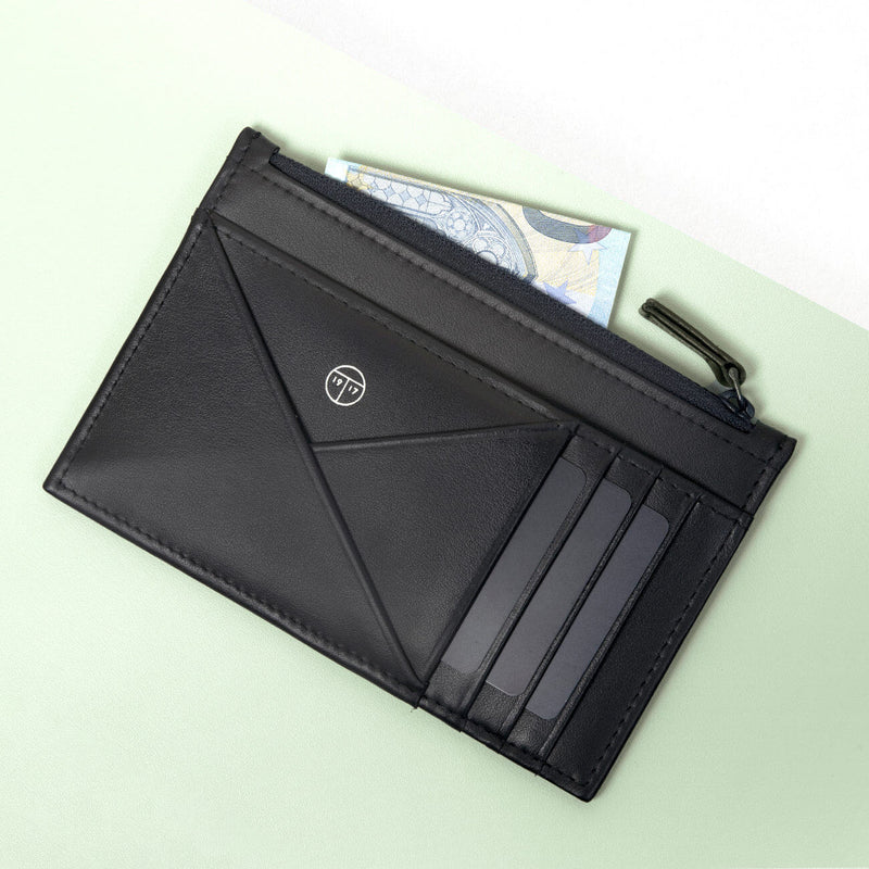 506288 Treuleben Kreditkartenetui Börse Caddy Large nero schwarz