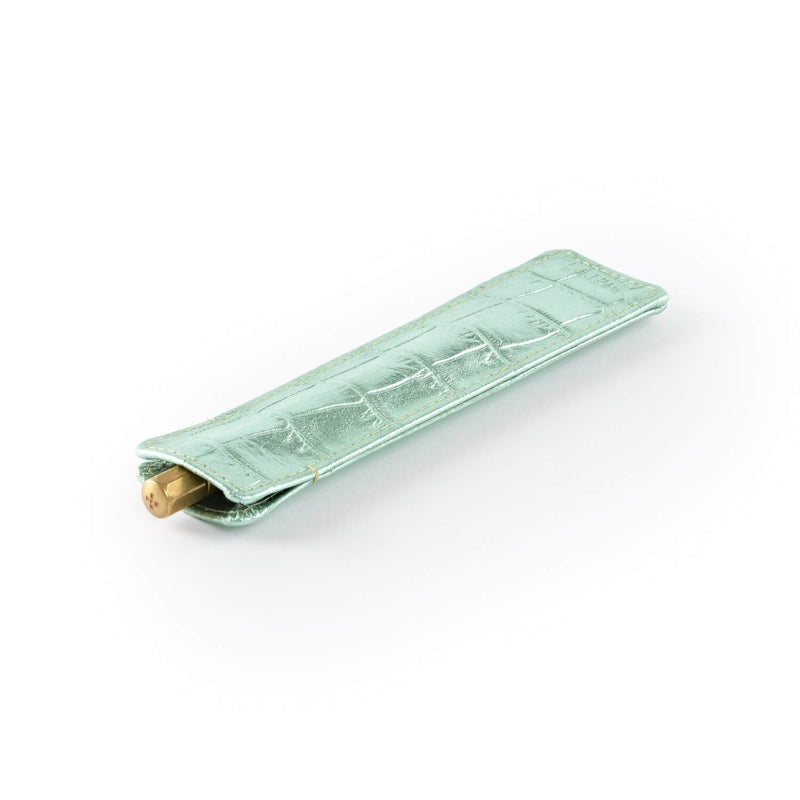 1er Stifteetui Rindleder Wild Mint