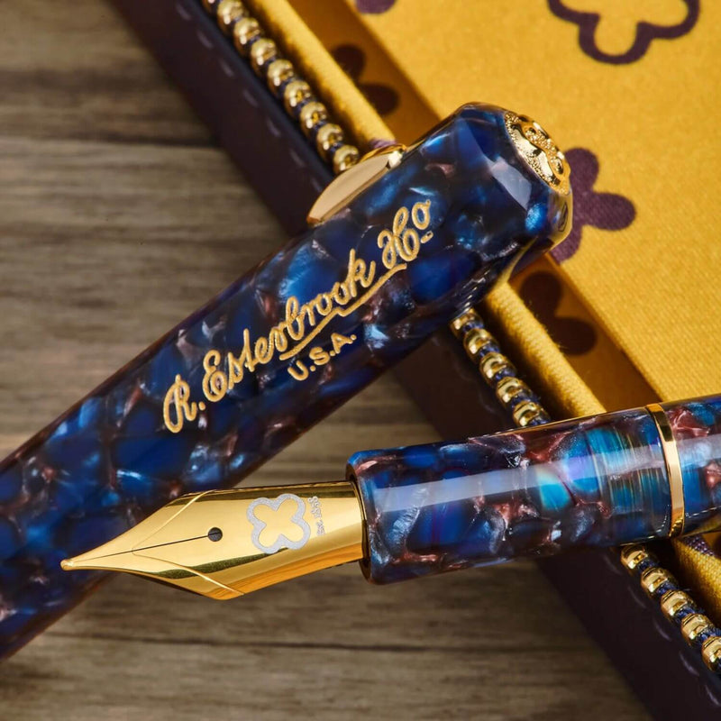ESTERBROOK NIBLET NOUVEAU BLUE Golden Trim Füllfederhalter