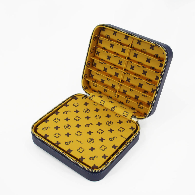 12er Lederetui NOOK Blue Dandelion/Gelb