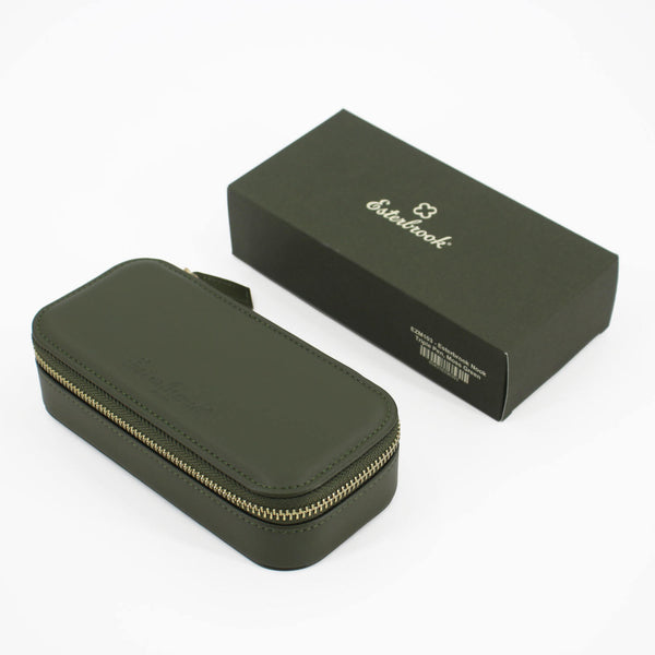 3er Lederetui NOOK Moos Grün/Bordeaux