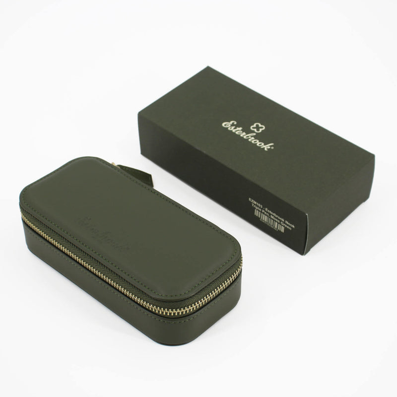 3er Lederetui NOOK Moos Grün/Bordeaux