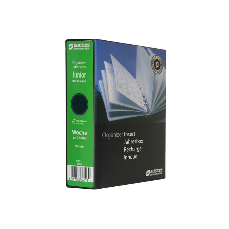 2026 Junior Organizer Jahresbox 1 Woche/2 Seiten Weiß Deutsch