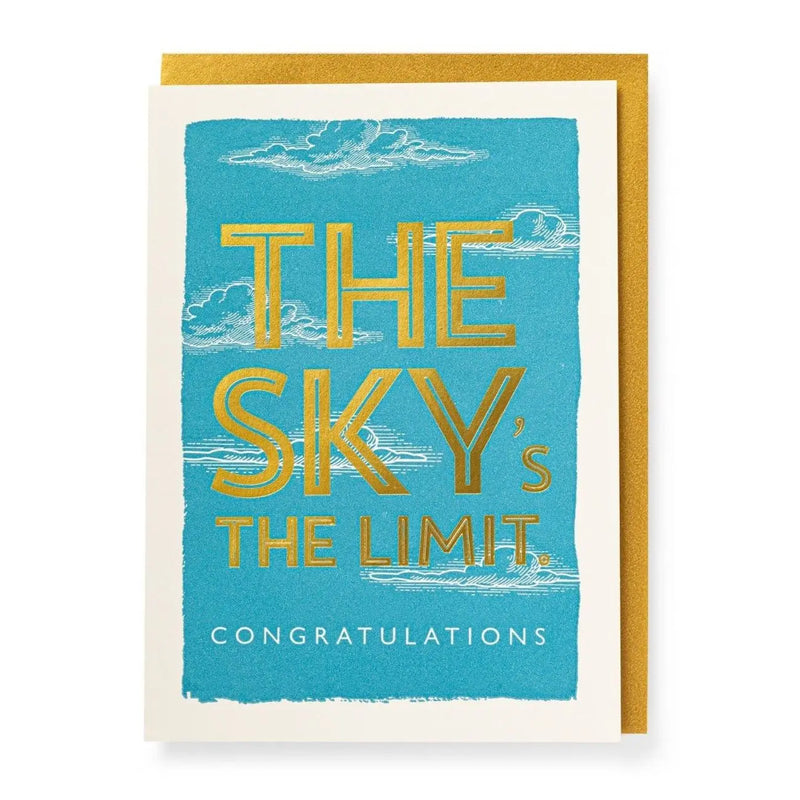 THE SKY IS THE LIMIT... 12.5x16.5cm mit Kuvert