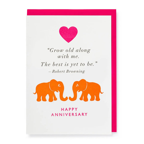 GROWING OLD WITH ME... 12.5x16.5cm mit Kuvert