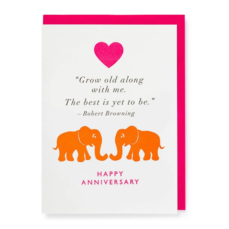 GROWING OLD WITH ME... 12.5x16.5cm mit Kuvert