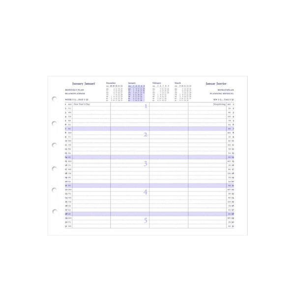 2026-2027 Junior 2 Jahre Monatsplaner Weiß
