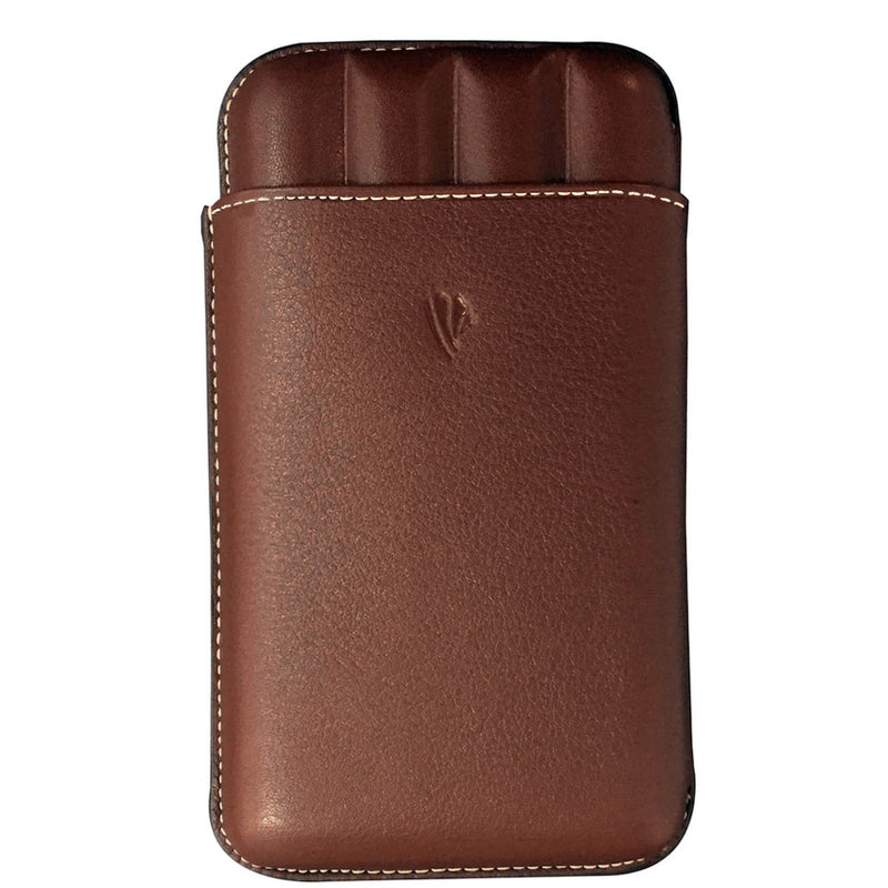 4er Lederetui COLLECTOR'S BOX cognac
