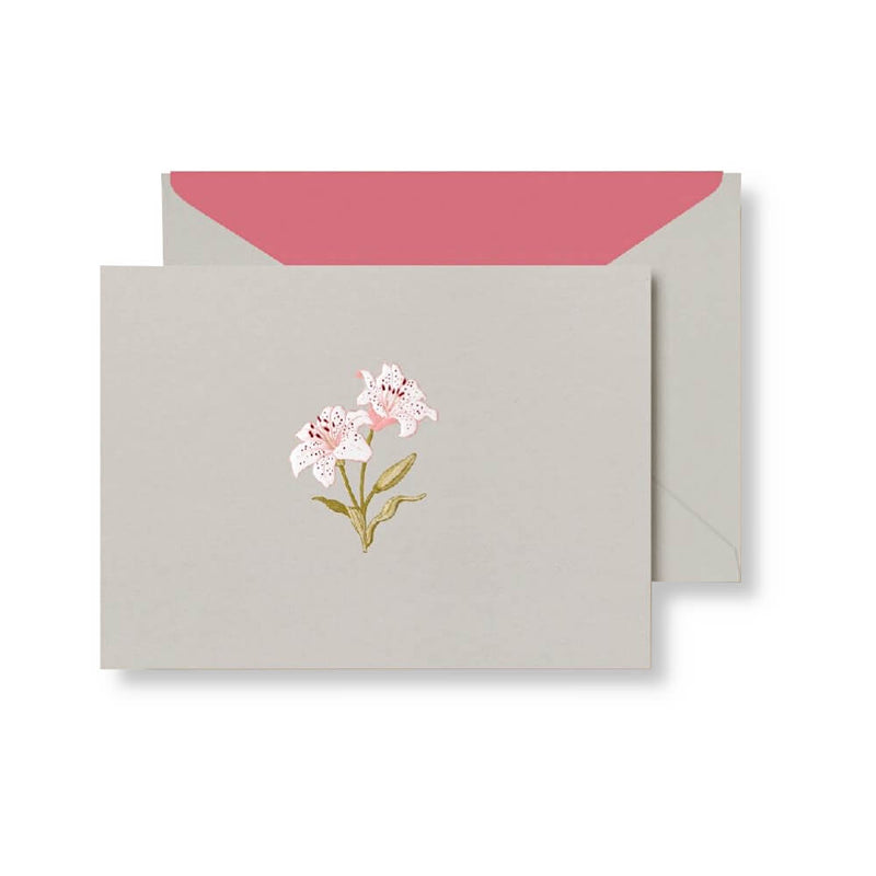 Karten-Box LILIE 10/10 Format 10x14cm Doppelkarte mit Umschlag