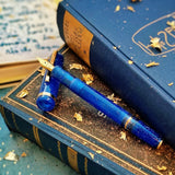 JR Pocket Pen Paradise Fantasia Blue Sparkle Gold Trim Füllfederhalter